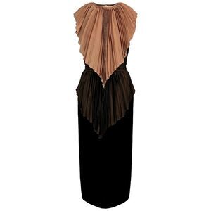 Gucci Womens Plisse Cape Dress